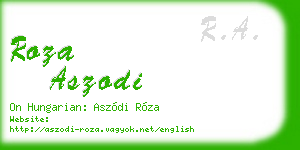 roza aszodi business card